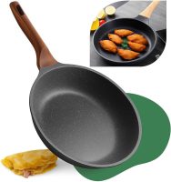 Frigideira Cerâmica 24cm Indução Cabo Madeira Antiaderente Premium